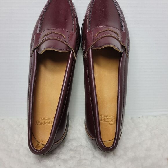 Chippewa Alec Eagle Womens penny loafer Size 10B Burgundy leather Upper Leather - Picture 7 of 11